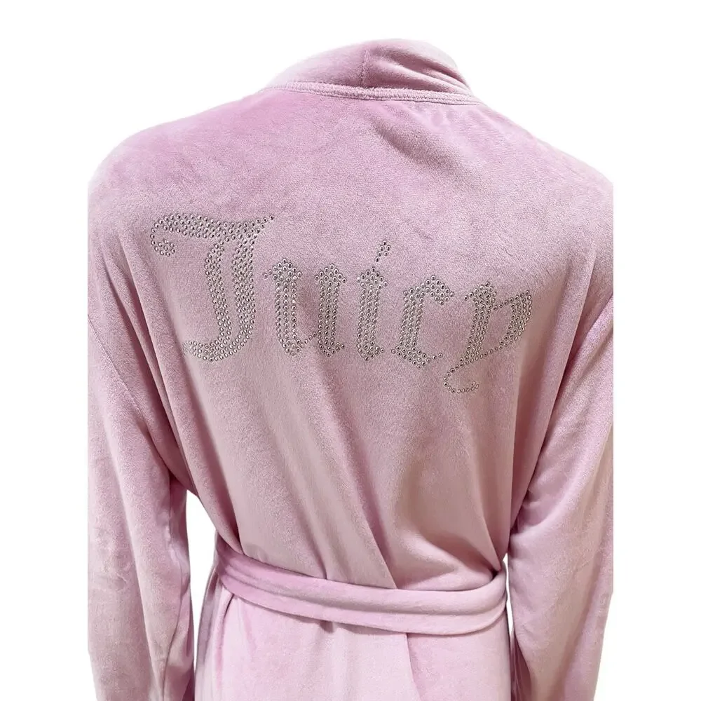 Juicy Couture Pink Studded Logo Thin Robe Large XL